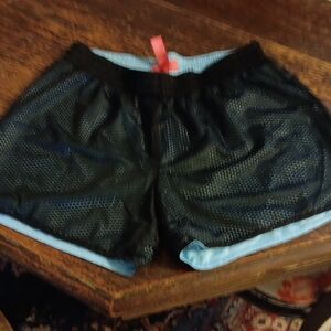 Black and Blue Athletic Shorts for Active Wear